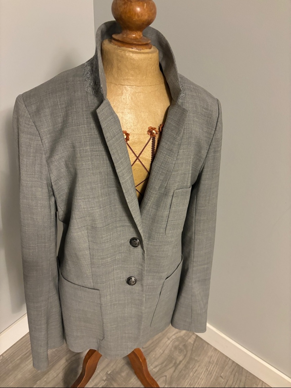 Talula Light Gray Tailored Blazer